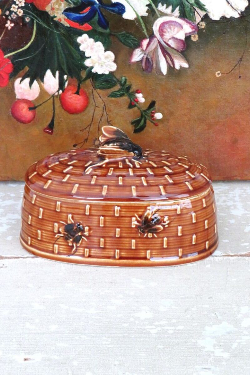 Grote honingpot “Ovale Bijenkorf – bruin”