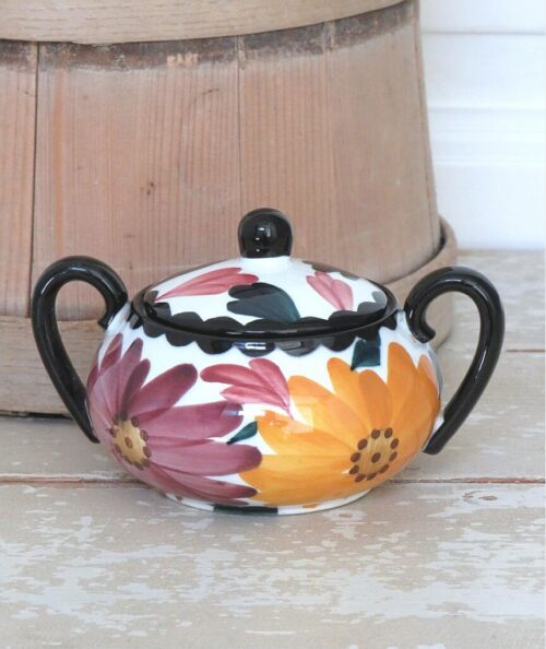 Suikerpot Majolica Schramberg "Herfstbloemen"