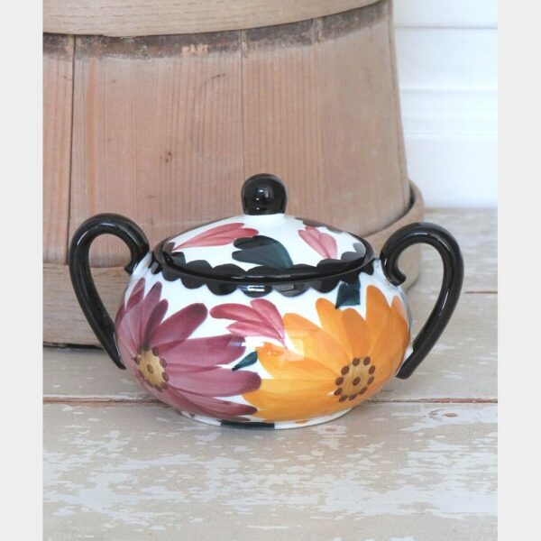 Suikerpot Majolica Schramberg "Herfstbloemen"