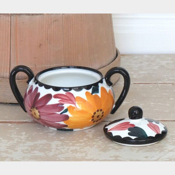Suikerpot Majolica Schramberg "Herfstbloemen"