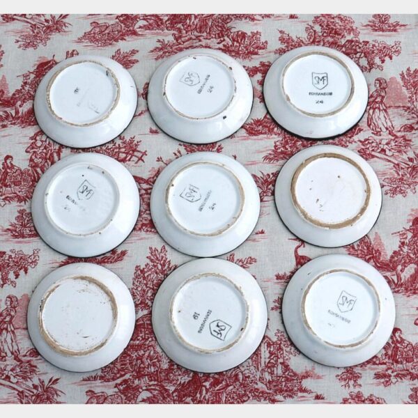 Petit fours bordjes  Majolica Schramberg "Herfstbloemen"