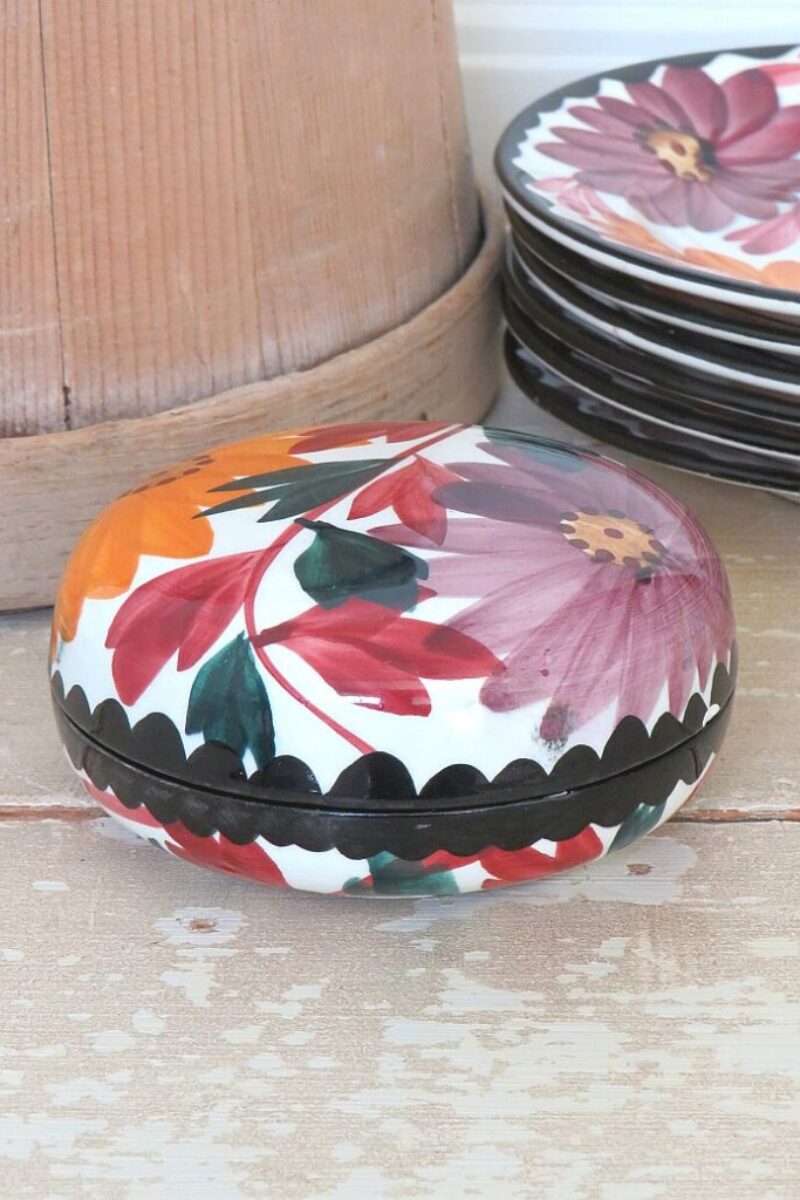 Bonbons-/chocoladeschaaltje  Majolica Schramberg "Herfstbloemen"