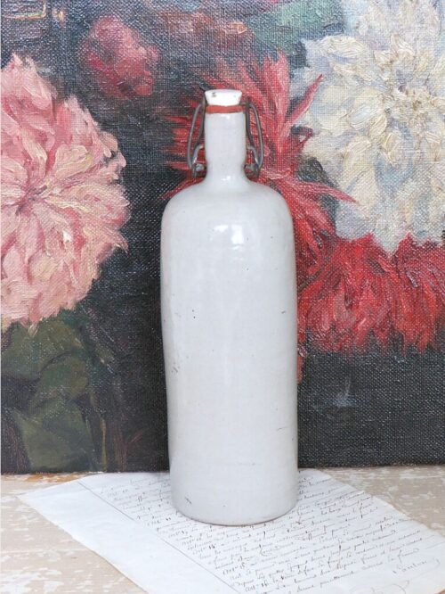 Oude Franse gress fles/ kruik