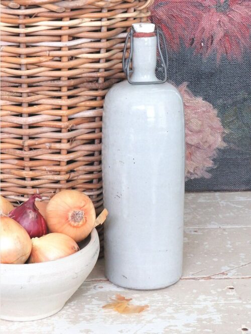 Oude Franse gress fles/ kruik