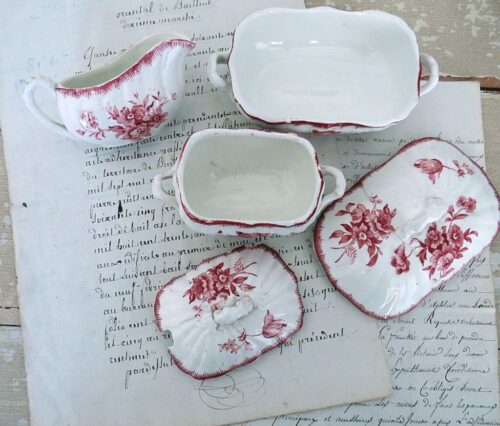 Antiek 12 delig Engels kinder-eetservies  Bisschop & Stonier Bisto " PEMBROKE", 1890