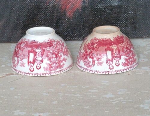 Set (2) antieke spoelkommetjes  BF “Orphans"- rood