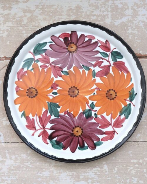 Handbeschilderde ronde schaal  Majolica van Schramberg 2310