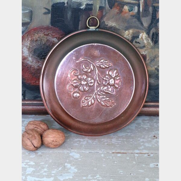 Oude Zweedse koperen bakvorm/ puddingvorm