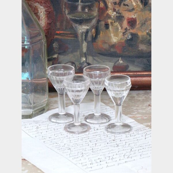 4 Antieke Franse glaasjes