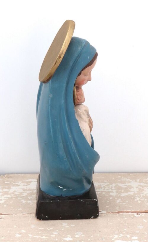 Antiek Frans beeld  "Madonna met kind"