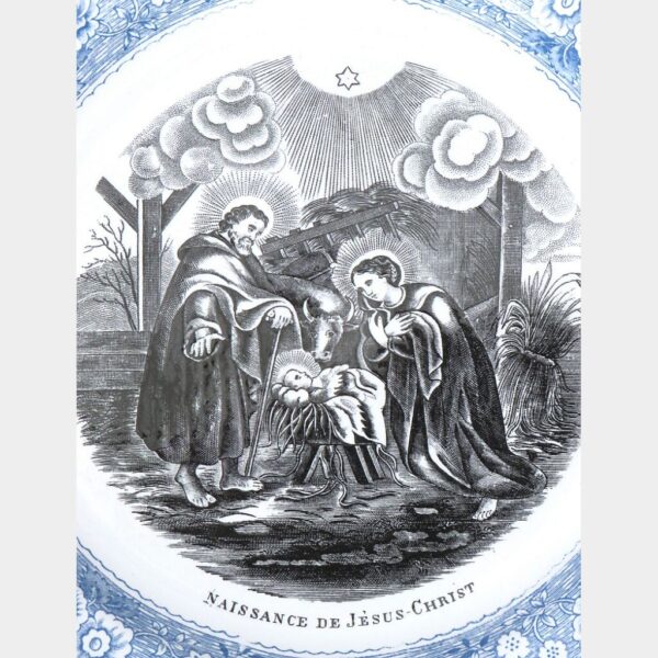 Antiek bord J.B. Capellemans & Jemmapes  "Naissance de Jesus-Christ"