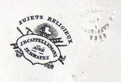 Antiek bord J.B. Capellemans & Jemmapes  "Naissance de Jesus-Christ"