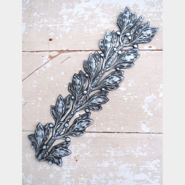 Antiek Dresden-karton kerstversiering " Hulsttak"