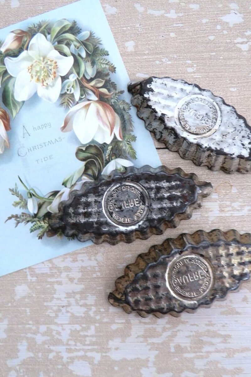 Set (3st. ) oude Franse chocoladeschuitjes " Gaufrex"