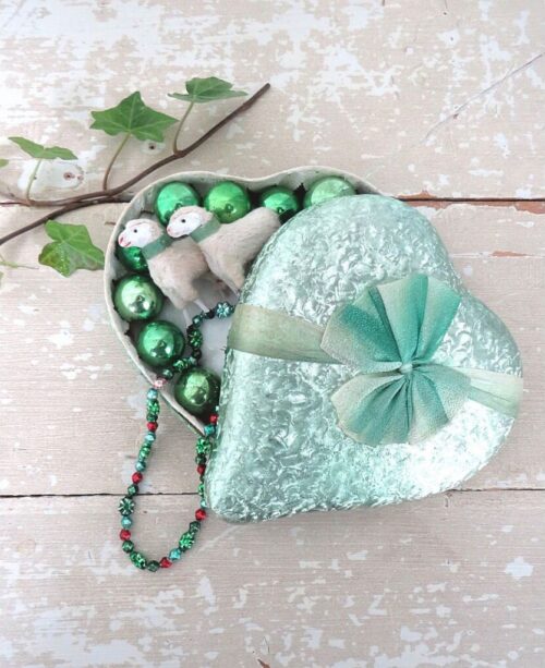 Oude candycontainer "Hart"