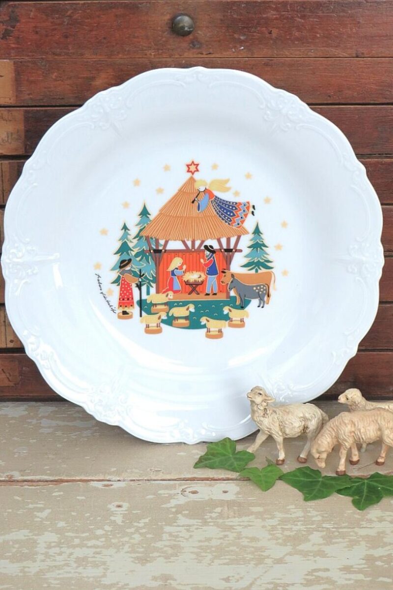 Vintage kerstschaal - Tirschenreuth Baronesse "Kerststal"