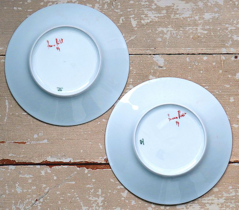 2 Franse chocoladekoppen en schotels Limoges  "Hulst"