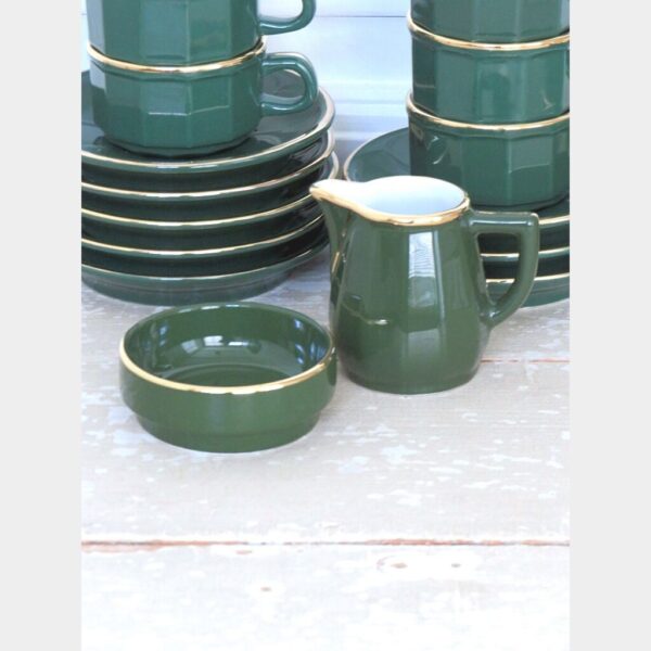 Melkkannetje en suikerschaaltje  Groen  Apilco  Yves Deshoulieres