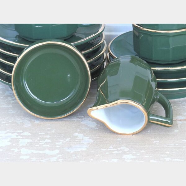 Melkkannetje en suikerschaaltje  Groen  Apilco  Yves Deshoulieres