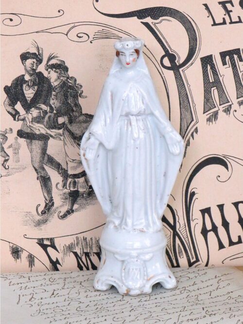 Antiek Frans porseleinen beeldje Madonna