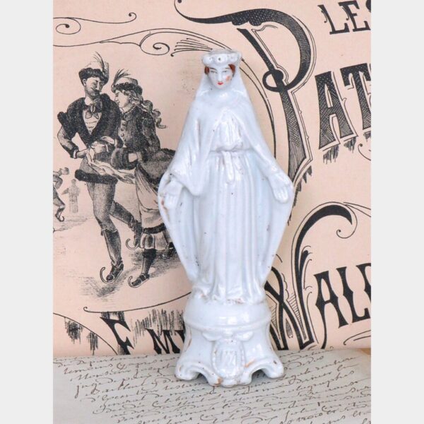Antiek Frans porseleinen beeldje Madonna