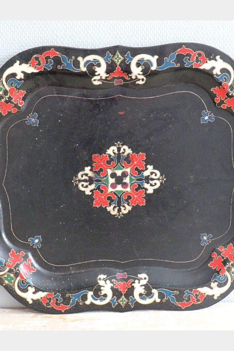 Antiek Zweeds dienblad "Toleware"