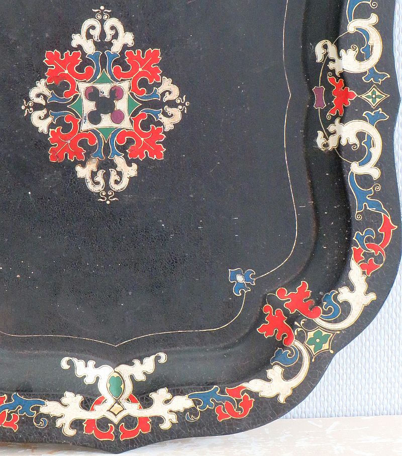 Antiek Zweeds dienblad "Toleware"