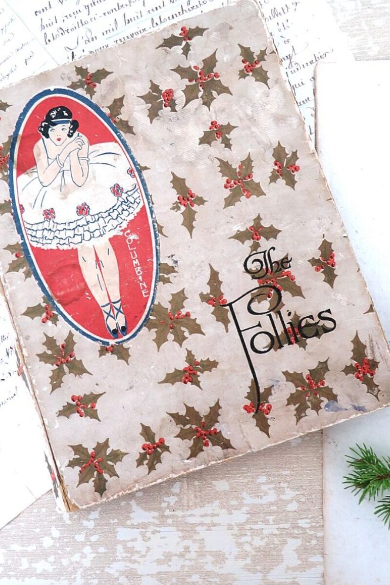 Antieke kerstmap "Grand Bazar du Bon Marché"