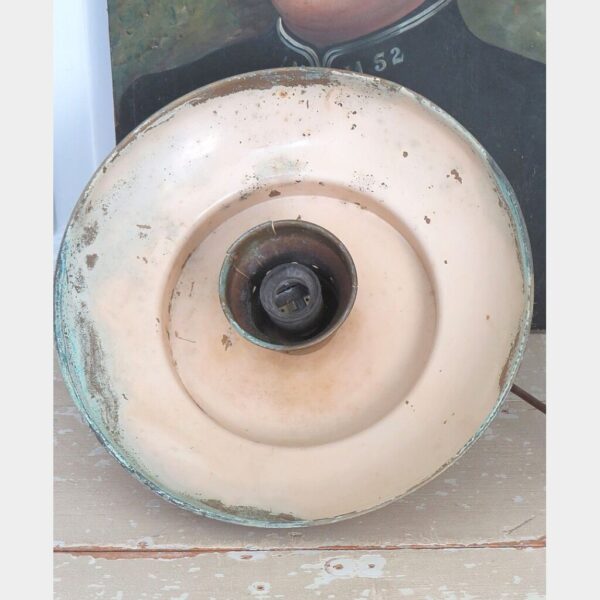 Antieke Industriële messing hanglamp B