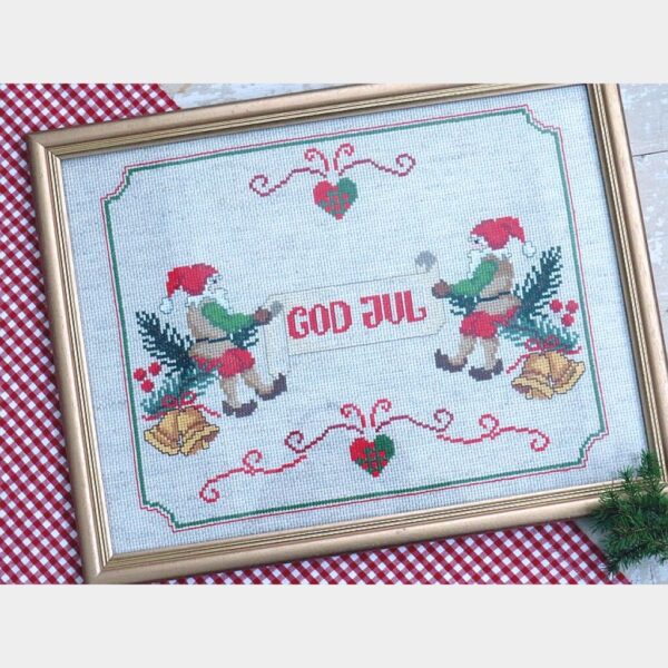 Zweeds borduurwerk "God Jul"
