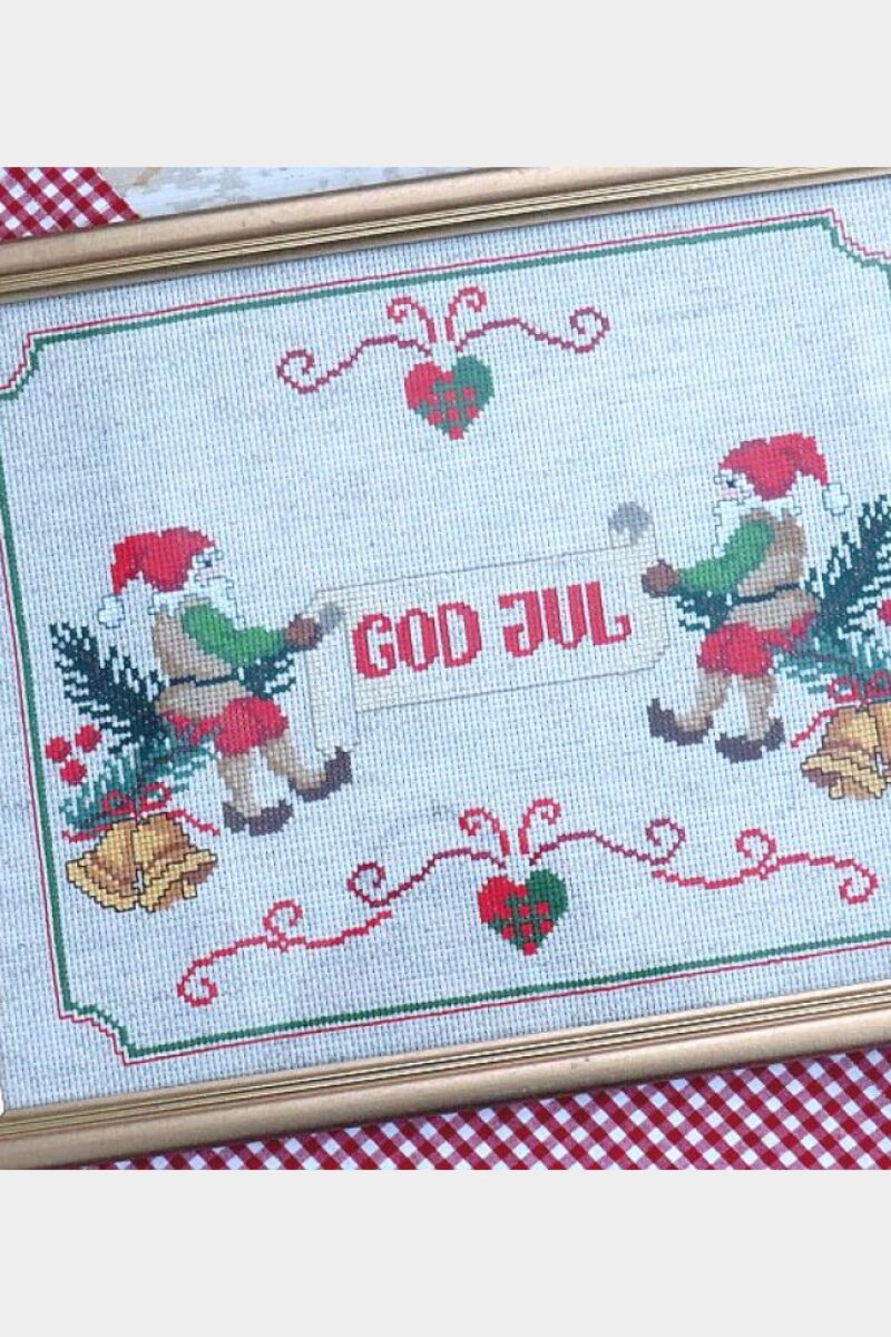 Zweeds borduurwerk "God Jul"