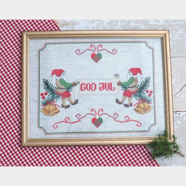 Zweeds borduurwerk "God Jul"