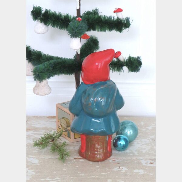 Zweedse vintage kerstkabouter / Tomte met lantaarn