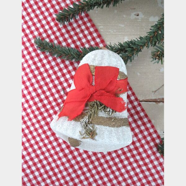 Oude candycontainer "Kerstklok"