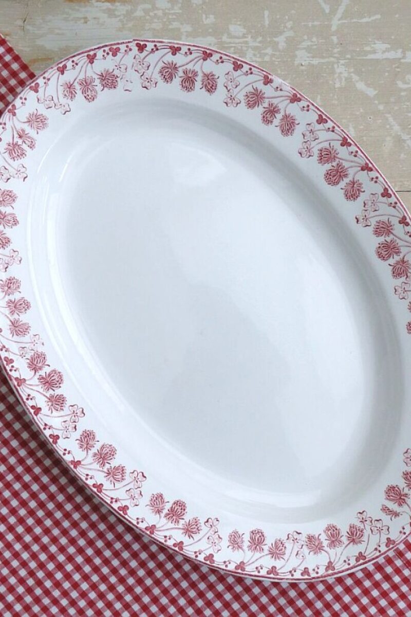 Antieke schaal  Boch La Louvière " Trifolium"