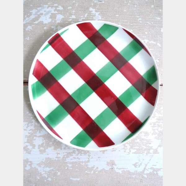 Geruit bord Keralux Boch Freres groen/ rood