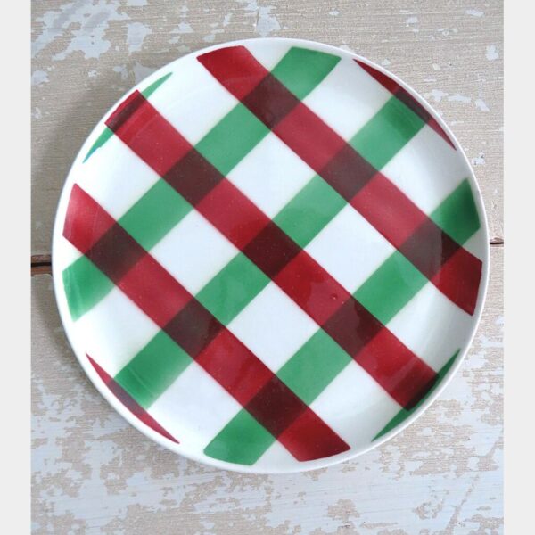 Geruit bord Keralux Boch Freres groen/ rood