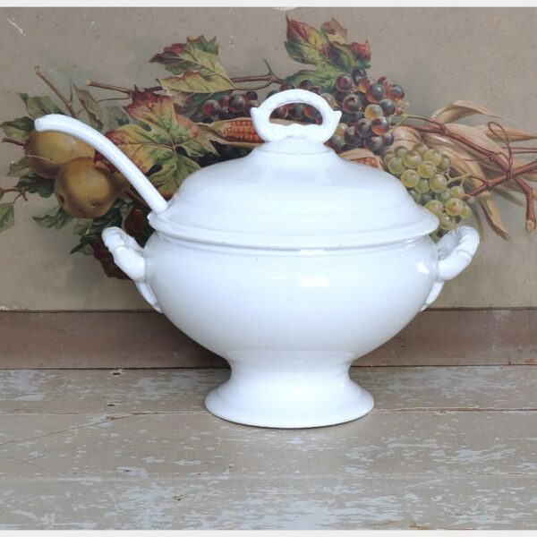 Oude witte Terrine Boch