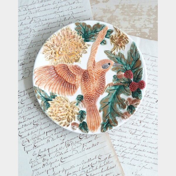 Barbotine bord "Vogel"