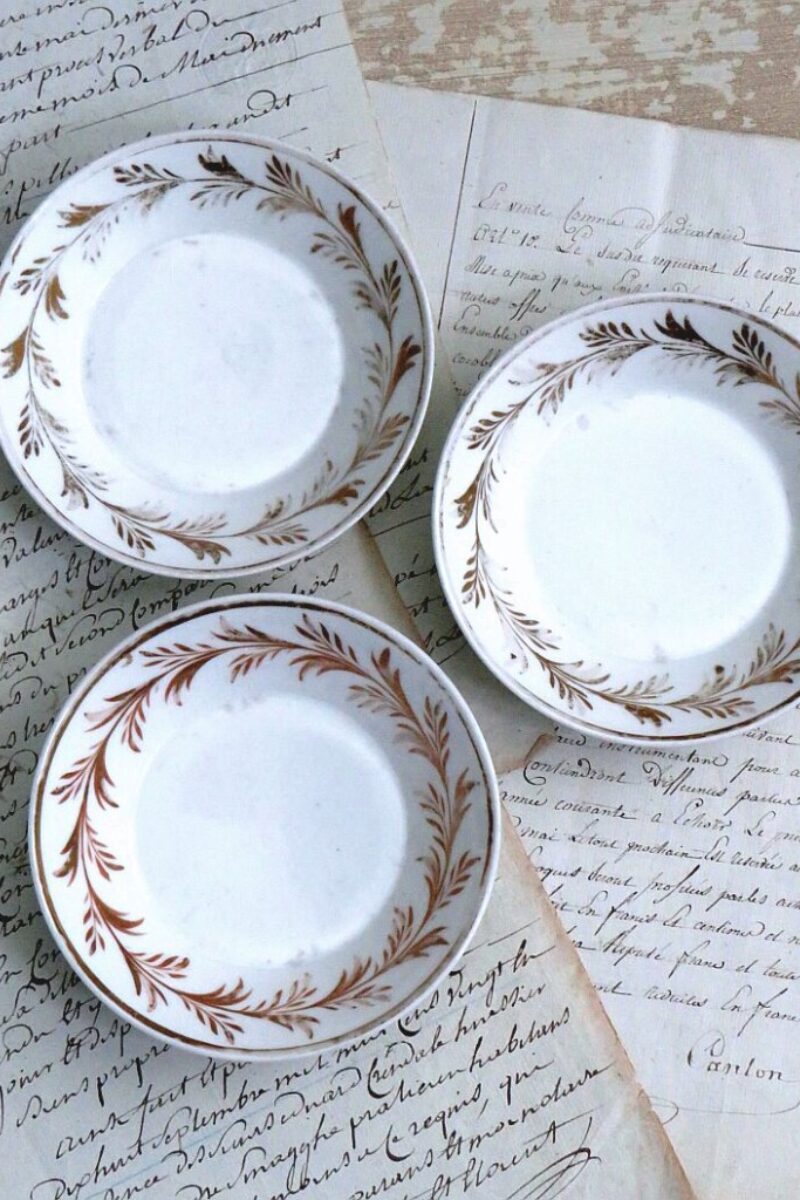 Set (3 st.) Antieke schaaltjes 19e Eeuw