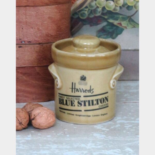Vintage "Harrods Blue Stilton" pot