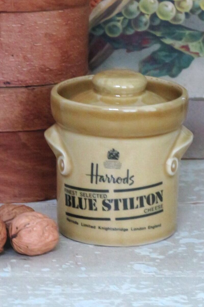 Vintage "Harrods Blue Stilton" pot