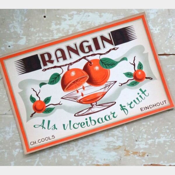 Oude reclameplaat "Rangin - Als vloeibaar fruit"