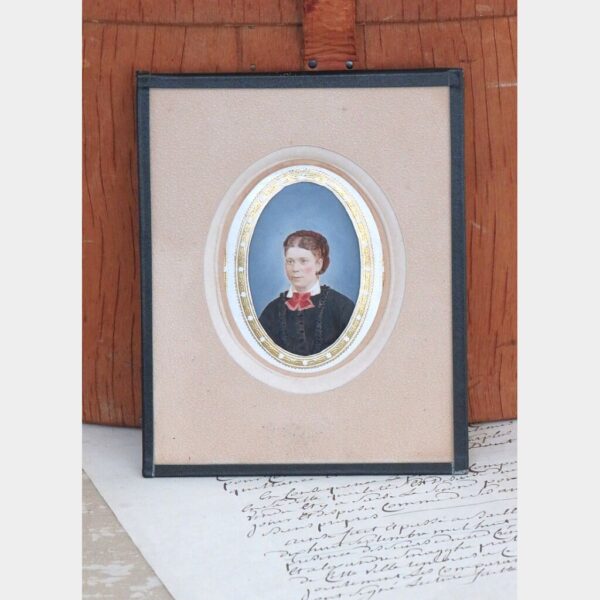 Antiek prentje "Dame"