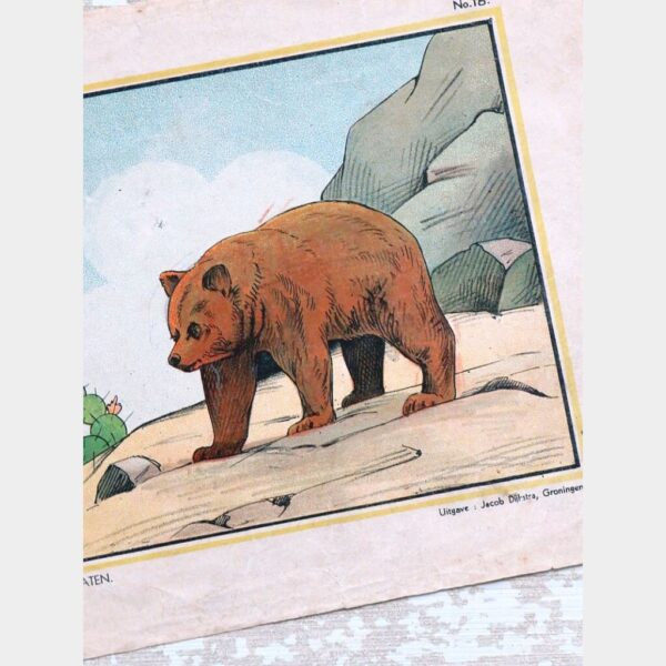 Oude tekenplaat Jacob Dijkstra - Elck wat Wils "Beer"