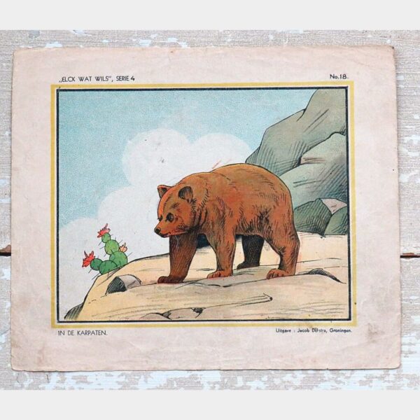 Oude tekenplaat Jacob Dijkstra - Elck wat Wils "Beer"