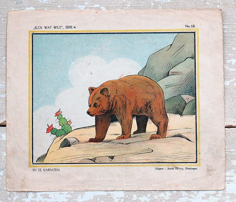 Oude tekenplaat Jacob Dijkstra - Elck wat Wils "Beer"