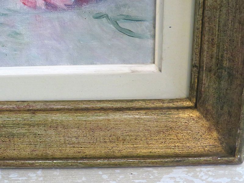 Oud Frans schilderij "Anjers"