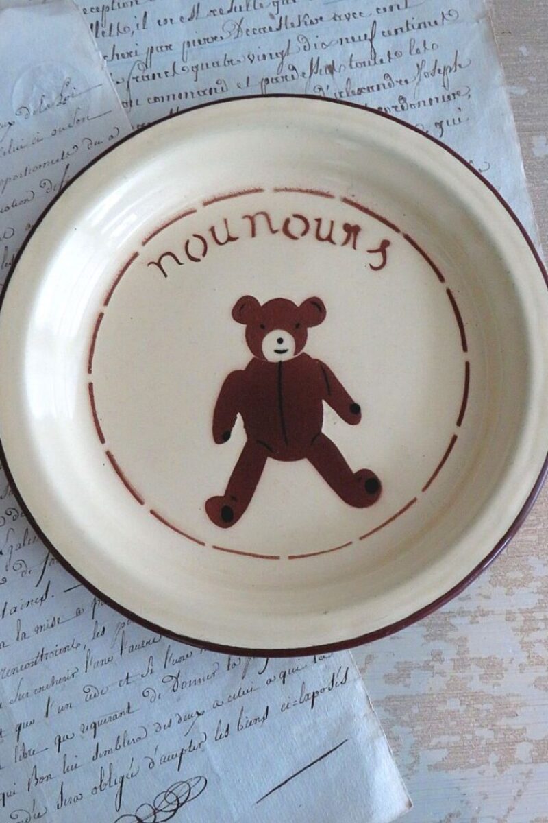 Emaille bordje "Nounours"
