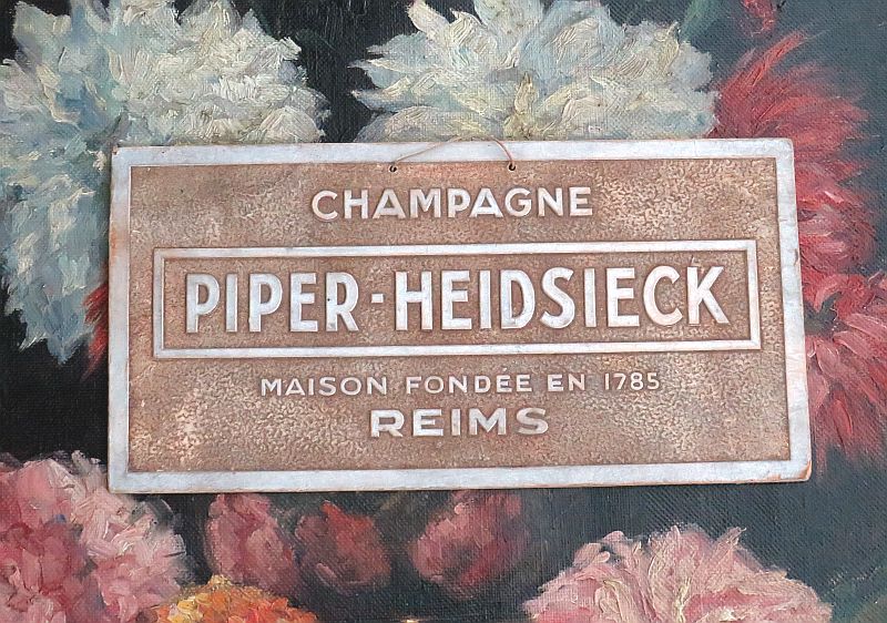 Oud reclamebord Champagne "Piper-Heidsieck"